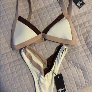 Legit Perfect Fit Women's Cream and Brown Bikini
